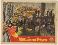5b562 MAN FROM FRISCO LC 1944 great far shot of men building ships on the Home Front in WWII!