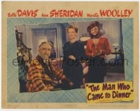 5b567 MAN WHO CAME TO DINNER LC 1942 close up of Bette Davis, Ann Sheridan & Monty Woolley!