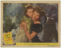 5b580 MEET ME IN ST. LOUIS LC #3 1944 c/u of Judy Garland comforting young Margaret O'Brien!