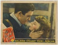 5b600 MORTAL STORM LC 1940 romantic close up of James Stewart & Margaret Sullavan about to kiss!