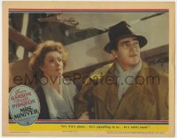 5b604 MRS. MINIVER LC 1942 close up of Greer Garson & Walter Pidgeon, directed by William Wyler!