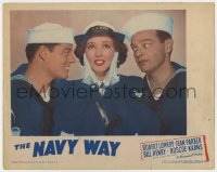 5b624 NAVY WAY LC #6 1944 pretty Jean Parker between sailors Robert Lowery & William Henry!