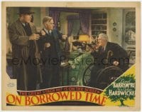 5b651 ON BORROWED TIME LC 1939 Lionel Barrymore in wheelchair with gun proves he isn't crazy!