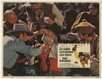 5b662 PAINT YOUR WAGON LC #7 1969 Clint Eastwood & others trying to shave unconscious Lee Marvin!