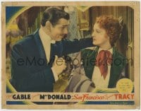 5b746 SAN FRANCISCO LC 1936 Clark Gable tells pretty Jeanette MacDonald he's not a bad guy!