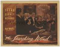 5b756 SEARCHING WIND LC #2 1946 Robert Young & Sylvia Sidney are toasted at a fancy party!