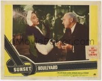5b835 SUNSET BOULEVARD LC #6 1950 Cecil B. DeMille refuses to give Gloria Swanson the brush!