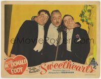 5b842 SWEETHEARTS LC 1938 close up of Frank Morgan, Mischa Auer & Herman Bing at microphone!