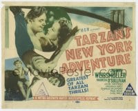 5b118 TARZAN'S NEW YORK ADVENTURE style B TC R1948 Johnny Weissmuller, O'Sullivan & Sheffield!