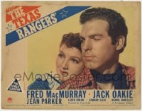 5b852 TEXAS RANGERS LC 1936 best portrait of Fred MacMurray & pretty Jean Parker, King Vidor!