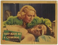 5b866 THEY MADE ME A CRIMINAL LC 1939 close up of Gloria Dickson over wounded John Garfield!