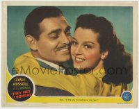 5b867 THEY MET IN BOMBAY LC 1941 Rosalind Russell & Clark Gable, the kiss 'em & leave 'em type!