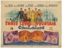 5b122 THREE COINS IN THE FOUNTAIN TC 1954 Clifton Webb, Dorothy McGuire, Jean Peters, Louis Jourdan