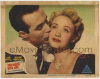 5b915 TWO WEEKS WITH LOVE LC #4 1950 best romantic of Ricardo Montalban kissing Jane Powell !