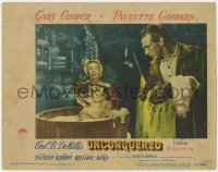 5b918 UNCONQUERED LC #3 1947 Gary Cooper watches sexy naked Paulette Goddard taking a bath!