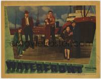 5b950 WATERFRONT LC 1939 Gloria Dickson, Dennis Morgan, Marie Wilson, Bromley & others on dock!