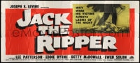 5c084 JACK THE RIPPER 24sh 1960 American detective helps Scotland Yard find fabled killer, rare!