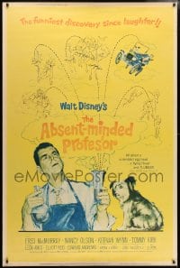 5c412 ABSENT-MINDED PROFESSOR 40x60 1961 Disney, Flubber, Fred MacMurray in title role!
