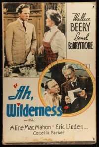 5c148 AH WILDERNESS Meloy Bros. 40x60 1935 Wallace Beery, Lionel Barrymore, Eugene O'Neill's play!