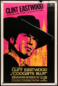 5c420 COOGAN'S BLUFF 40x60 1968 art of Clint Eastwood in New York City, directed by Don Siegel