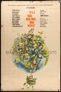 5c457 IT'S A MAD, MAD, MAD, MAD WORLD style Y 40x60 1964 great art of entire cast on Earth by Jack Davis!