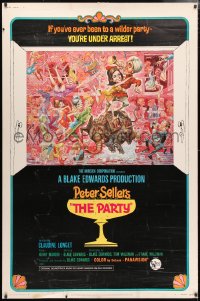 5c473 PARTY style B 40x60 1968 Peter Sellers, Blake Edwards, great art by Jack Davis!