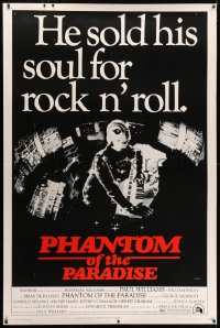 5c475 PHANTOM OF THE PARADISE style B 40x60 1974 Brian De Palma, he sold his soul for rock n' roll!