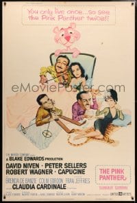 5c477 PINK PANTHER style Z 40x60 1964 wacky art of Peter Sellers & David Niven by Jack Rickard!