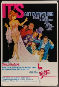 5c498 WOMAN TIMES SEVEN style B 40x60 1967 MacLaine is as naughty as a pink lace nightgown, Cassell art!