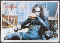 5c245 CROW 40x55 English commercial poster 1994 Brandon Lee's final movie, cool image!