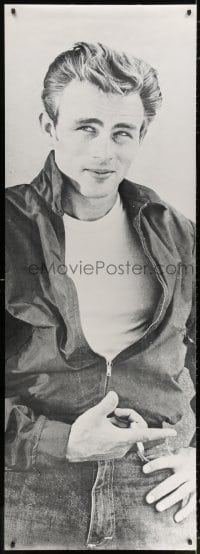 5c255 JAMES DEAN 26x74 commercial poster 1980s iconic smoking pose from Rebel Without a Cause!