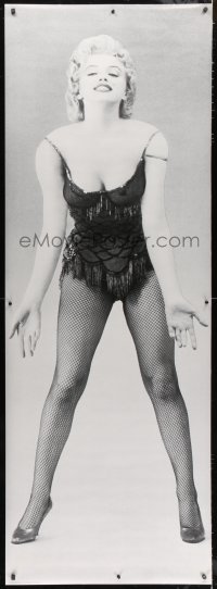 5c261 MARILYN MONROE 27x74 commercial poster 1976 starlet smiling with her hands open, b/w!