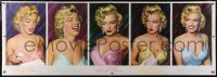 5c260 MARILYN MONROE 26x74 commercial poster 1987 RGB, five portraits wearing colorful outfits!