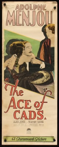 5c104 ACE OF CADS insert 1926 Adolphe Menjou is caught in the arms of one woman by another!
