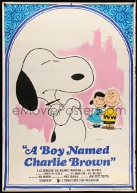 5c173 BOY NAMED CHARLIE BROWN Italian 1p 1970 different art of Charles Schulz's Snoopy & Peanuts!