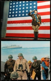 5c121 PATTON 6 color 16x20 stills 1970 includes most classic Scott & giant U.S. flag image!