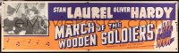 5c509 BABES IN TOYLAND paper banner R1950 Laurel & Hardy, March of the Wooden Soldiers!