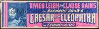 5c510 CAESAR & CLEOPATRA paper banner 1946 sexy Egyptian Vivien Leigh, Claude Rains, different!