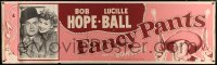 5c513 FANCY PANTS paper banner 1950 close up of cowgirl Lucille Ball hugging dude Bob Hope!