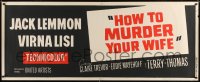 5c537 HOW TO MURDER YOUR WIFE paper banner 1965 Jack Lemmon & super sexy Virna Lisi!