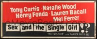 5c546 SEX & THE SINGLE GIRL paper banner 1965 Tony Curtis & sexiest Natalie Wood!