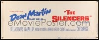 5c547 SILENCERS paper banner 1966 Dean Martin in action w/ sexy Stella Stevens & Daliah Lavi!