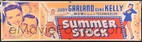 5c526 SUMMER STOCK paper banner 1950 great artwork of Judy Garland & Gene Kelly, up-close & dancing!