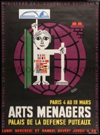 5c278 ARTS MENAGERS 45x62 French special poster 1963 La Marie Mechanique' by Francis Bernard!