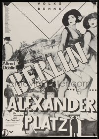 5c318 BERLIN ALEXANDERPLATZ 32x45 East German stage poster 1981 the novel by Alfred Doblin!