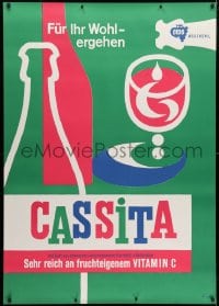 5c358 CASSITA 36x50 Swiss advertising poster 1958 colorful artwork design by Koelly!