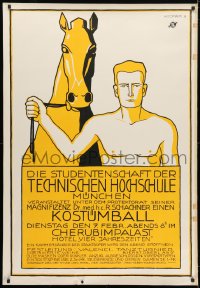 5c287 DIE STUDENTENSCHAFT DER TECHNISCHEN HOCHSCHULE 33x48 German special poster 1933 Wiedmann art!