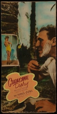 5c146 GUADALCANAL DIARY 30x60 photographic blow up 1943 classic Betty Grable pinup, William Bendix!