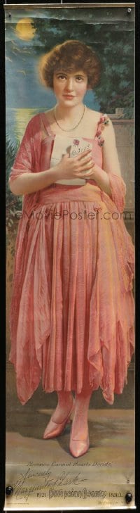 5c297 MARGUERITE CLARK 2-sided 7x28 yard long poster 1921 portrait of the silent actress!