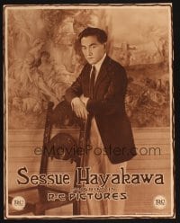 5c117 SESSUE HAYAKAWA personality poster 1921 wonderful posed portrait standing by chair!